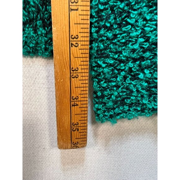 Vintage Monto Par Le Chois Womens Cardigan Sweater Size P/M Teal Black - Picture 8 of 11